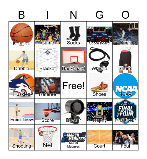 Basketball Bingo Card