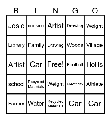 Book Trivia Bingo Card
