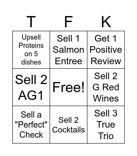 Fri-Yay! Bingo Card