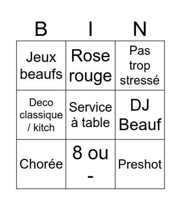 Anne et filipe Bingo Card