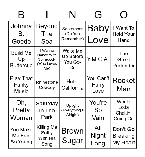 Franklinville Senior Center Bingo Card
