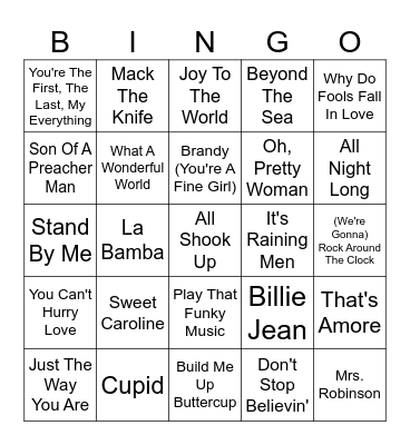Franklinville Senior Center Bingo Card