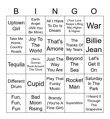 Franklinville Senior Center Bingo Card