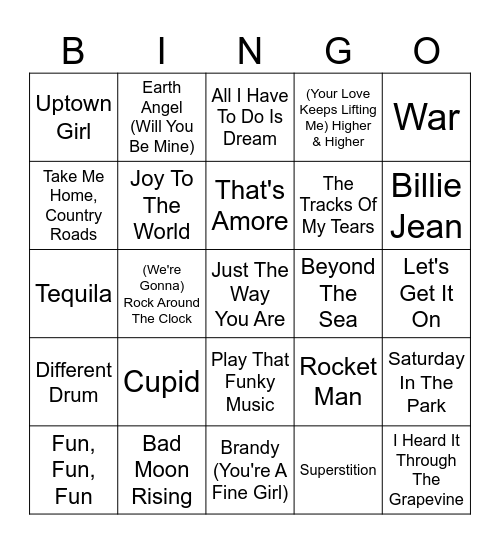 Franklinville Senior Center Bingo Card