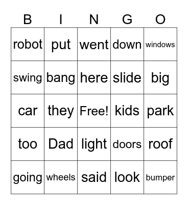 Story Bingo! Bingo Card