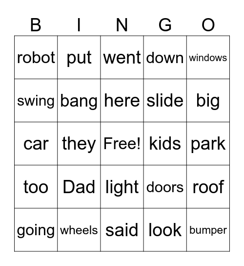 Story Bingo! Bingo Card