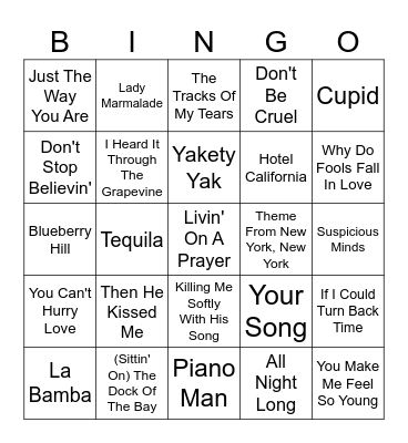 Franklinville Senior Center Bingo Card
