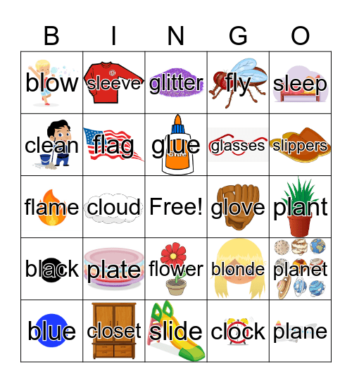 L Blends Bingo Card