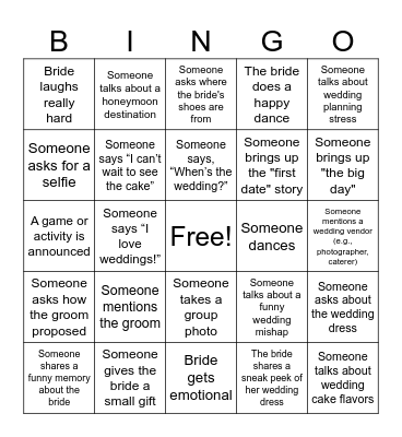 Mici Bingo Card
