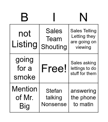 Office Bingo Card