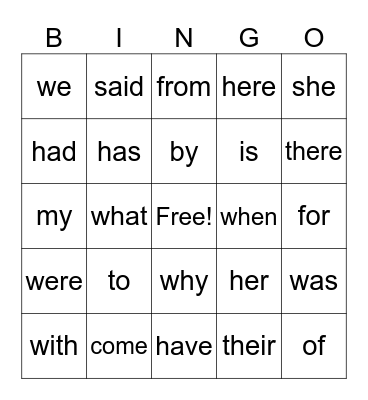 St. Patrick's Day 1 Bingo Card