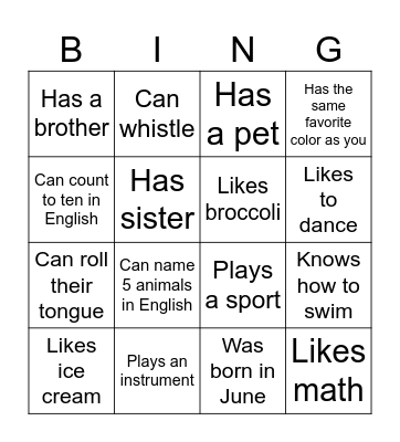Find Someone Who… Bingo Card