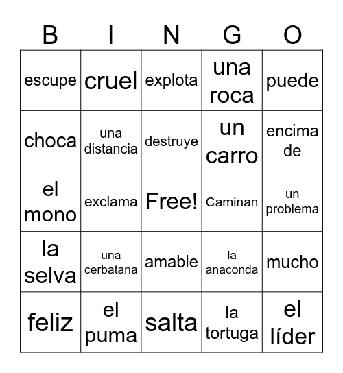 Capibara Chp 8 Bingo Card