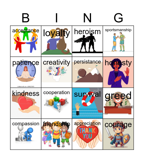 theme bingo Card
