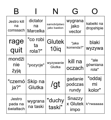 AmOnG uS Bingo Card