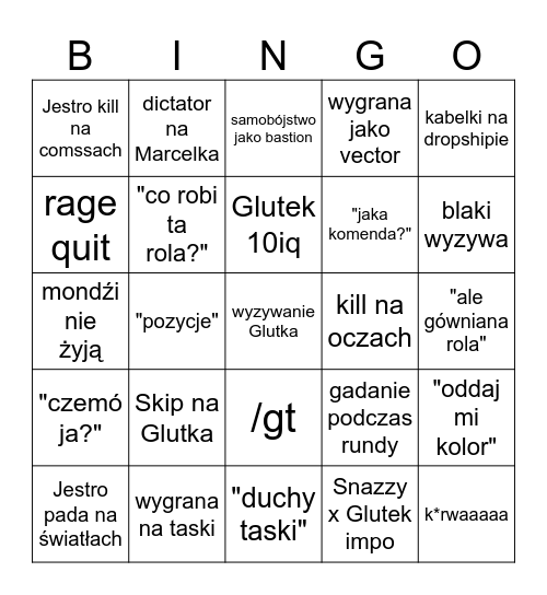 AmOnG uS Bingo Card
