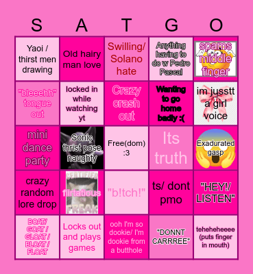 Shaannttaaaaaa :3 Bingo Card