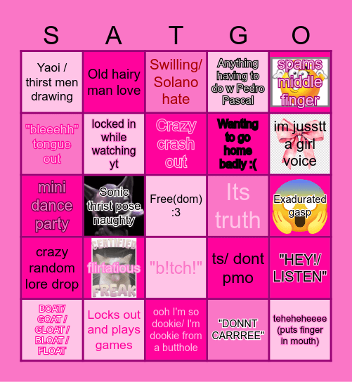 Shaannttaaaaaa :3 Bingo Card