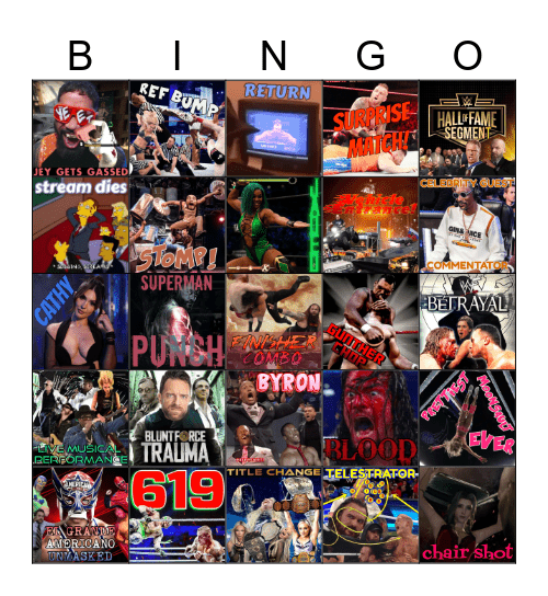 🎰🎲WrestleMania 41: Night One Bingo🃏🌆 Bingo Card