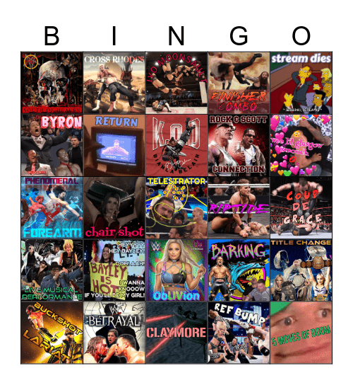 🎰🎲WrestleMania 41: Night Two Bingo🃏🌆 Bingo Card