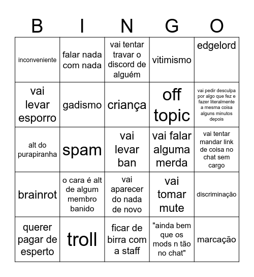 bingo do darack 2 Bingo Card