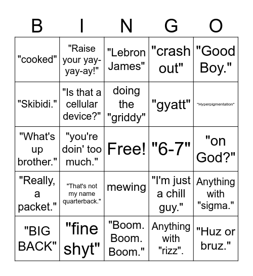 Mrs. Hill's Bingo Card Bingo Card
