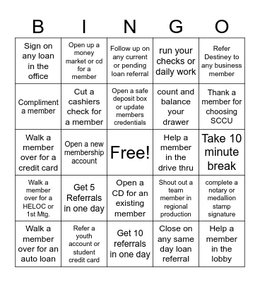 SCCU WATCHDOG BINGO Card