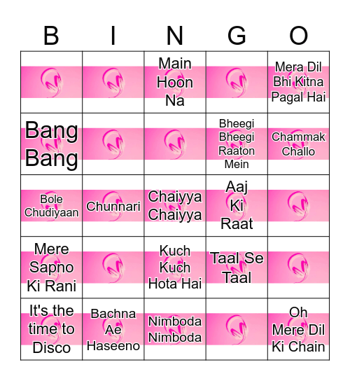 BOLLYWOOD MUSIC Bingo Card
