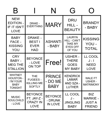 VICTORIA & ANTWAN'S BABY SHOWER Bingo Card