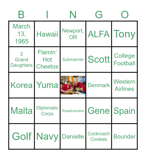 LASATER BINGO Card