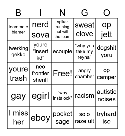 Drunkenrant Bingo Card