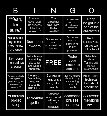 SXSW BINGO Card