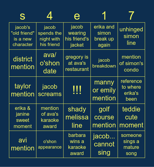 abbott elementary: "karaoke" predictions Bingo Card