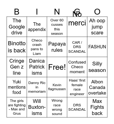 DTS BINGO Card