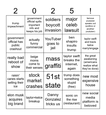normal Bingo Card