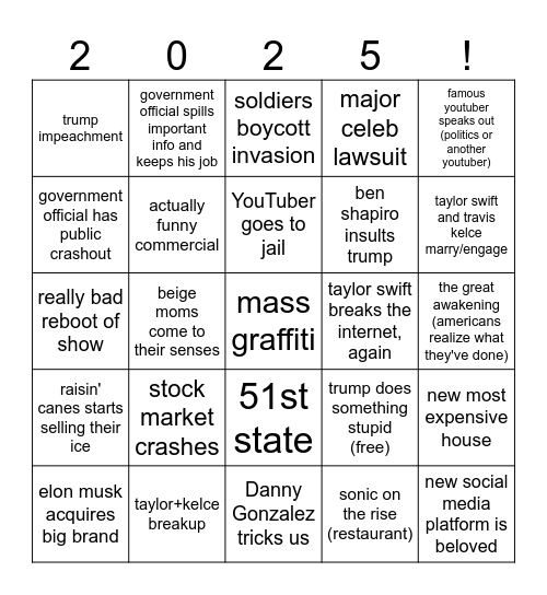 normal Bingo Card