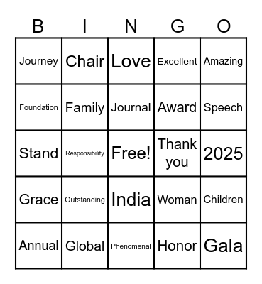 Buzzword Bingo Card