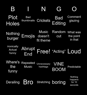 OCMCTVGAMING Bingo Card