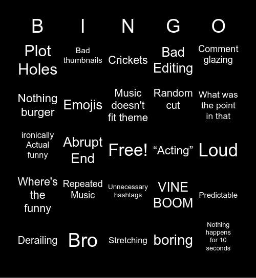 OCMCTVGAMING Bingo Card