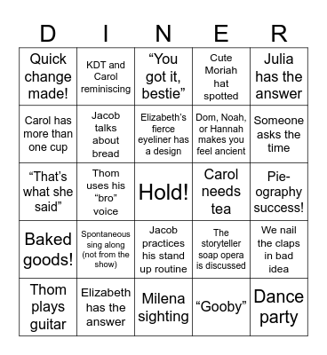 Tech Bingo Pie Bingo Card