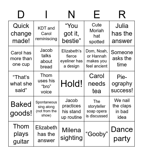 Tech Bingo Pie Bingo Card