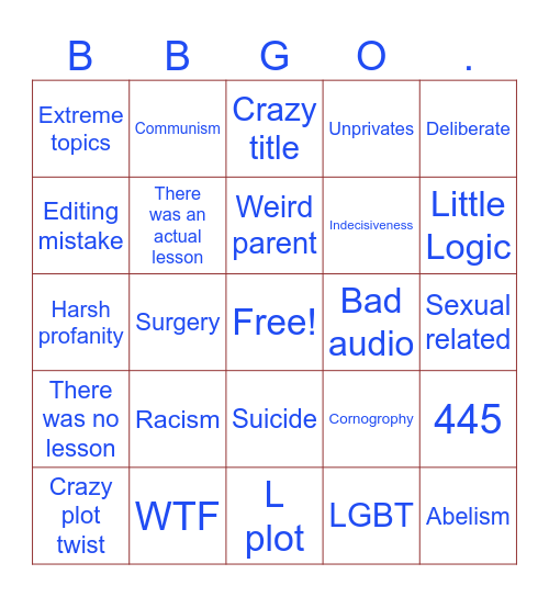Tmrws teachings bingo. Bingo Card