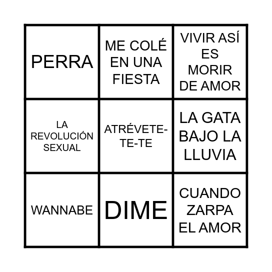 PAULA 30! Bingo Card