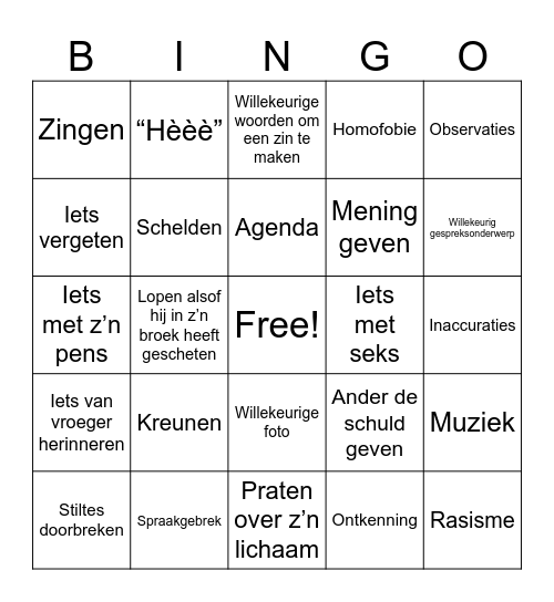Max Bingo Card