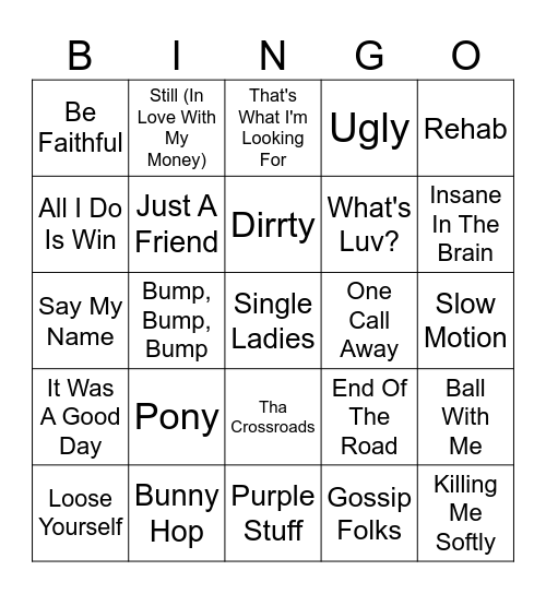 Bingo Dance Party Bingo Card
