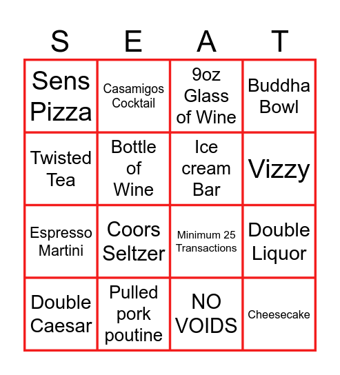 SERVER BINGO Card