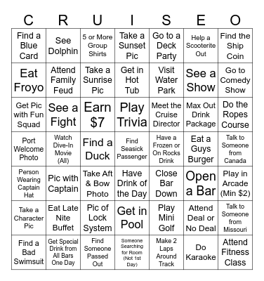 Panama Canal March 30, 2025 - April 14, 2025 Bingo Card