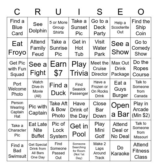 Panama Canal March 30, 2025 - April 14, 2025 Bingo Card