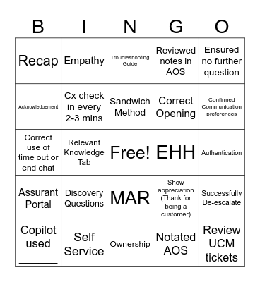 Chat Bingo Card