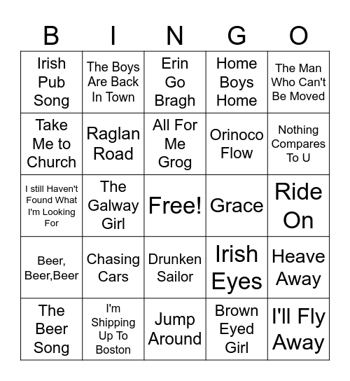 St. Patty! Bingo Card